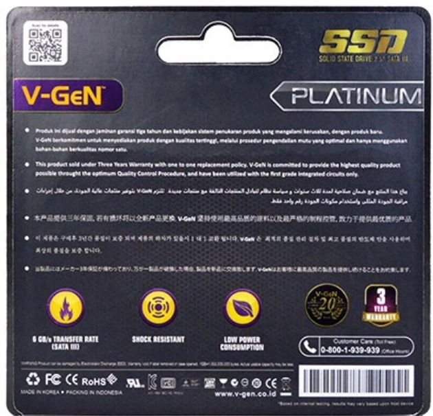 SSD Solid State Drive V-GeN 256GB SATA 3 SSD SATA III VGEN
